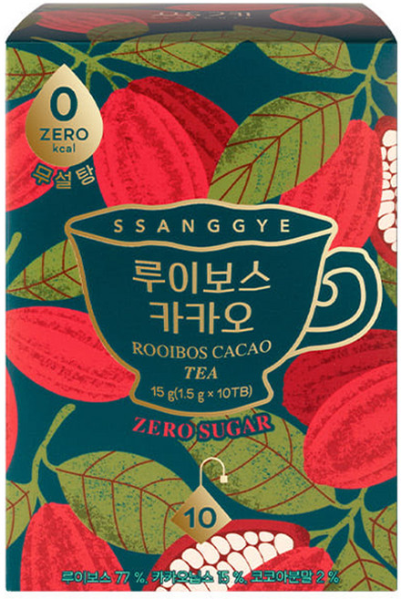 쌍계명차 루이보스 카카오 침출차, 10개입, 1개, 1.5g