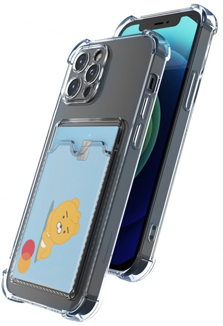 더블유케이스 변색없는 렌즈풀커버 에어쿠션 카드포켓 휴대폰 케이스