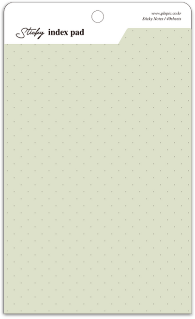 플레픽 스티키 인덱스 패드, 07도트그린티, 40개입, 1개
