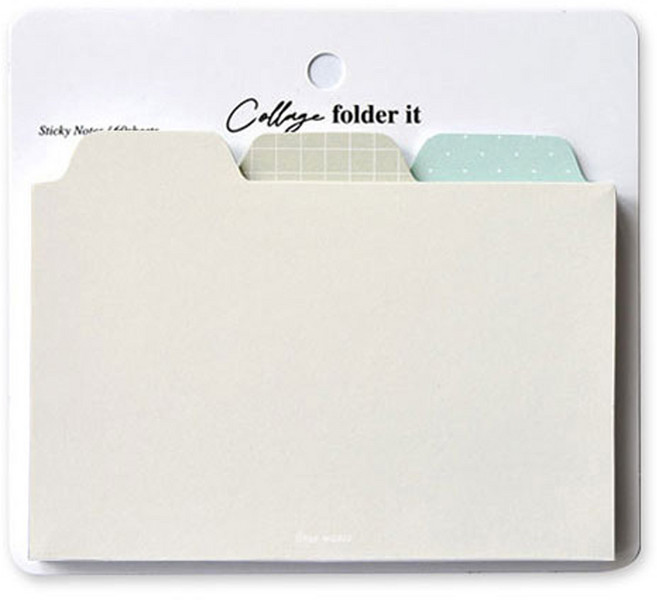 플레픽 콜라주 폴더잇 와이드 점착 메모지, 라임 워터, 1개입, 1개