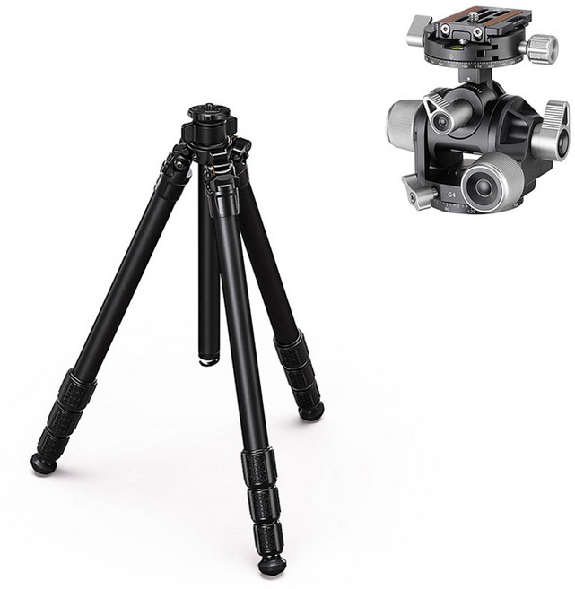 레오포토 루시퍼 10X 카본 삼각대 + 기어헤드 세트, LG-284C, G4, 1개