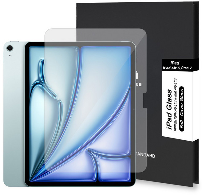 아이엠듀 아이패드 고광택 풀커버 강화유리 액정보호필름 세트, 1세트