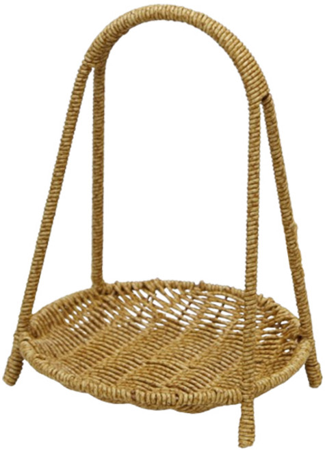 내일의공간 PP 호텔식 트레이 선반 라탄 바구니 1단, 네츄럴, 1개