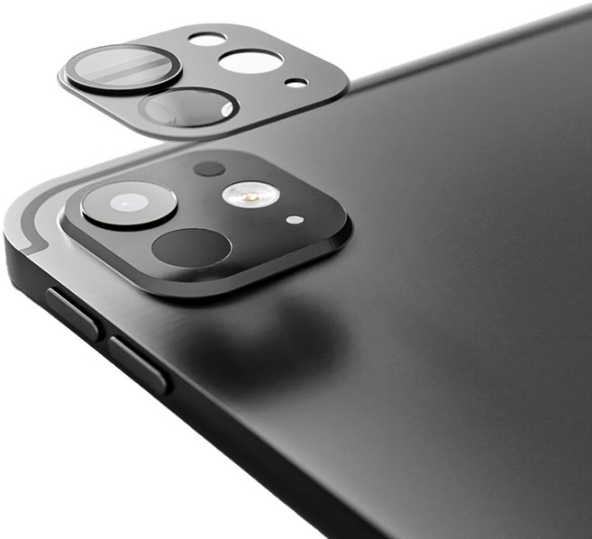 힐링쉴드 카메라 렌즈 풀커버 메탈 강화유리필름, 그레이, 1개