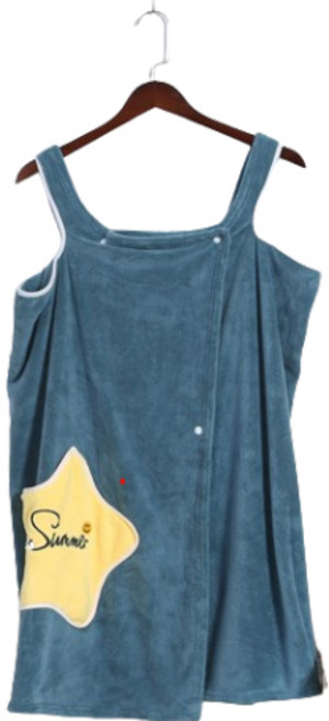 알로데 웨어러블 스타 숏츠 샤워가운 80 x 135 cm, TYPE 04 그린, 1개