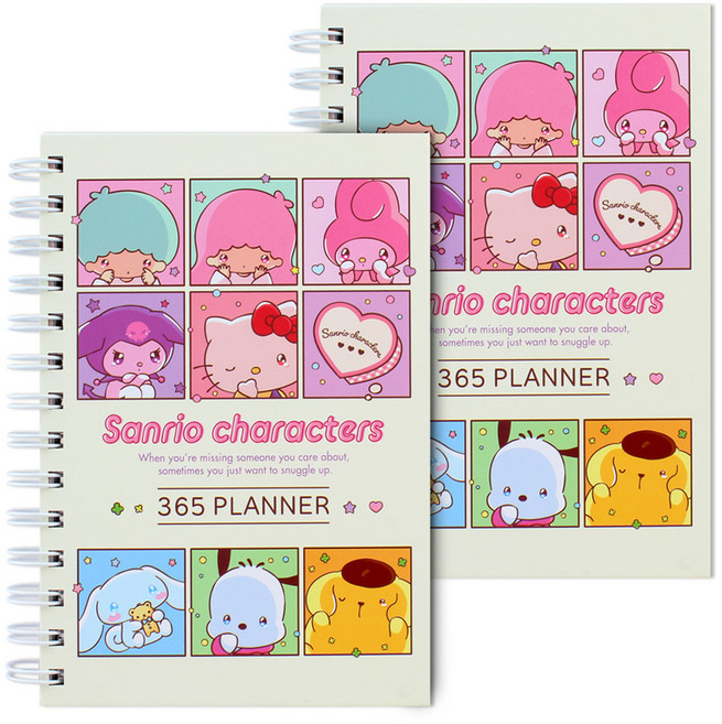 산리오 365 데일리 플래너, 혼합색상, 2개