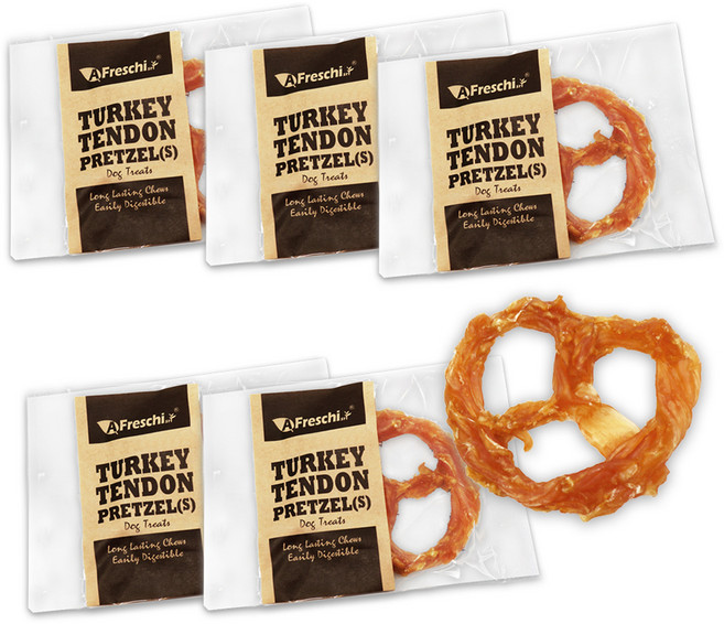 프레스키 터키츄 터키 텐던 츄 프레첼S, 칠면조힘줄, 12g, 5개