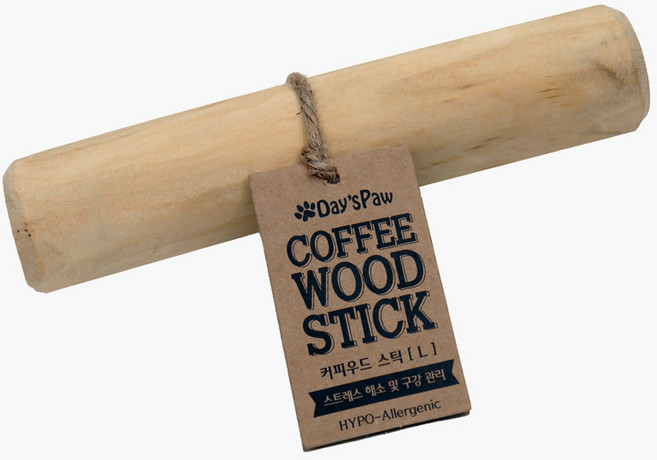 데이스포 강아지 커피나무 우드스틱 장난감, 1개