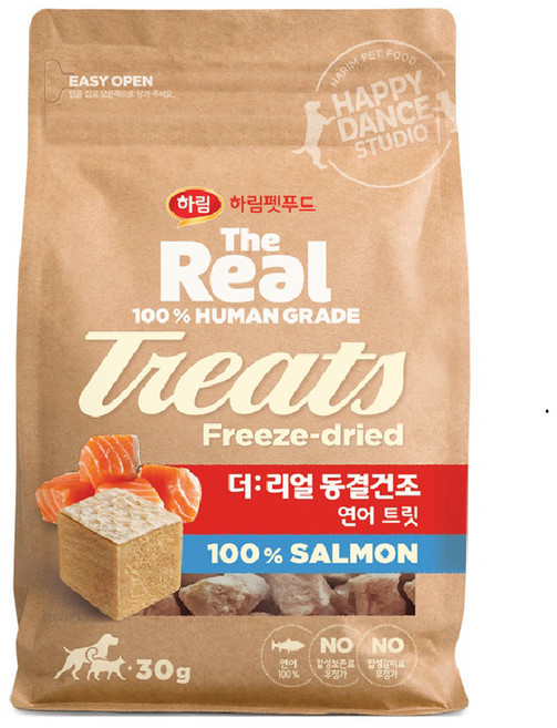 하림펫푸드더리얼 동결건조 트릿, 연어, 30g, 1개