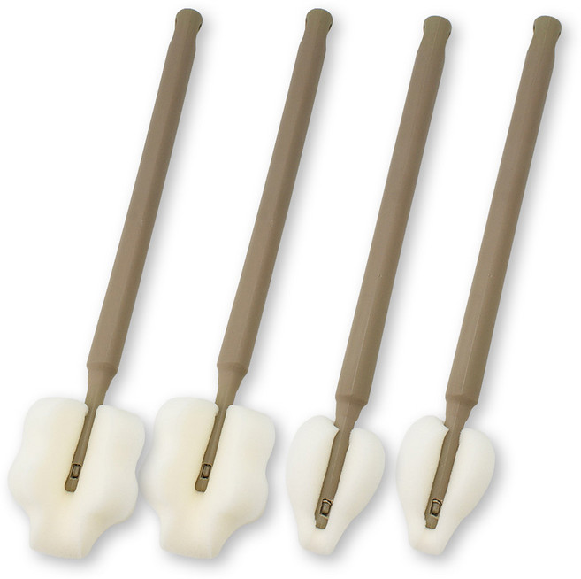 베이비베어 국내 제조 롱 젖병솔 와이드 + 미니 세트, 2세트, 브라운