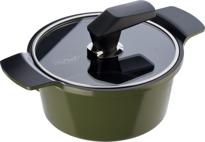 마이셰프 도루코 인덕션 에세이 양수냄비, 24cm, 올리브 그린, 1개