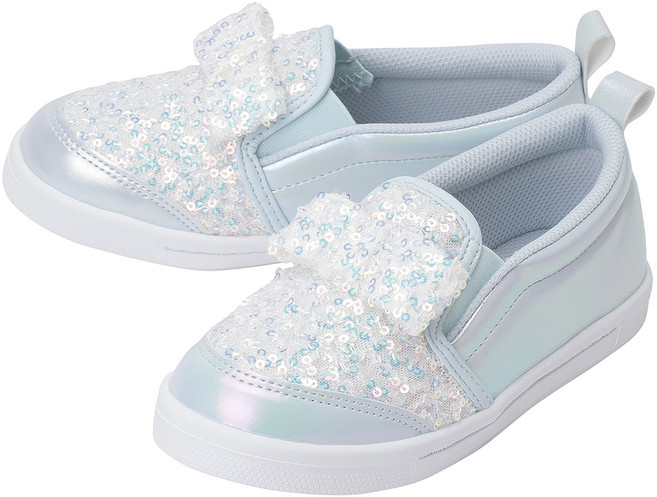 베네통키즈 여아용 리본 스팽글 슬립온 QCSHP5441