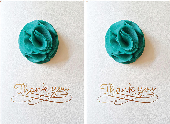 홀마크 꽃 코사지 감사 카드 2p 세트, 민트, 1세트