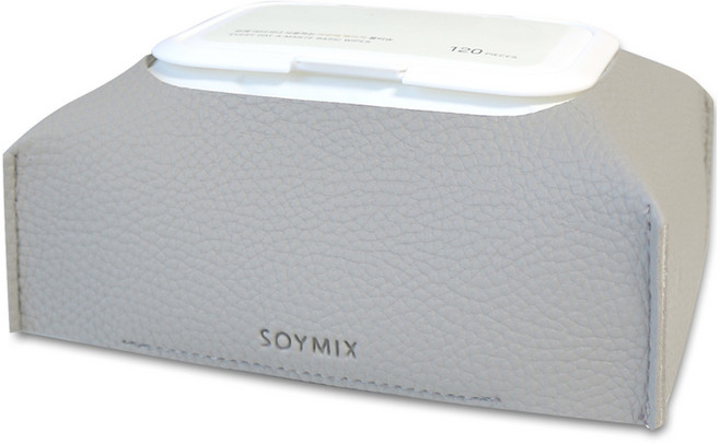 SOYMIX 人造皮革濕紙巾盒 LOF9, 1個, 灰色