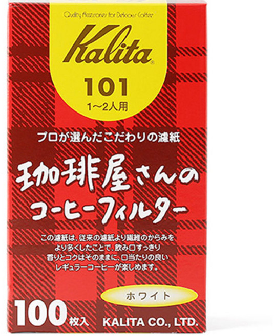 칼리타 커피샵 커피필터 화이트 101, 100개입, 1개