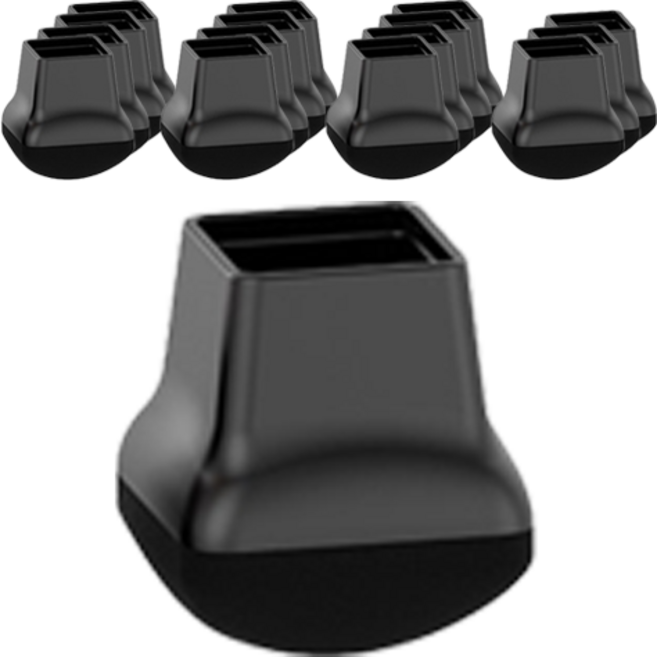 써뉴즈 미끄럼방지 의자 가구 발커버 사각, 블랙, 16개