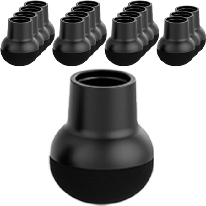 써뉴즈 미끄럼방지 의자 가구 발커버 원형, 블랙, 16개