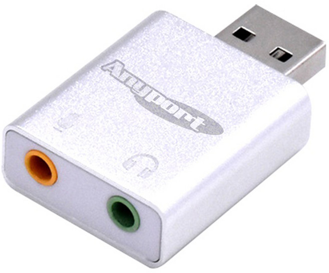 애니포트 7.1채널 USB 사운드 카드 외장형, AP-JH71U, 1개