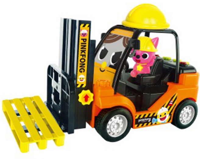 핑크퐁 노래하는 중장비 대형 지게차, 혼합색상, 1개