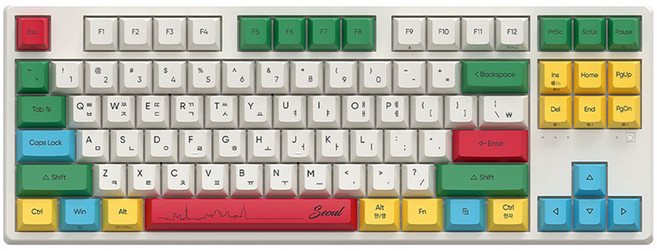 앱코 TKL 8K DRT 래피드트리거 염료승화 블루투스 텐키리스 유무선 키보드, Seoul, KN35BTTKL, 무접점