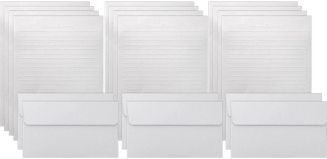 투영디자인 레인보우 파스텔 편지지 12p + 봉투 6p 세트, 그레이, 1세트