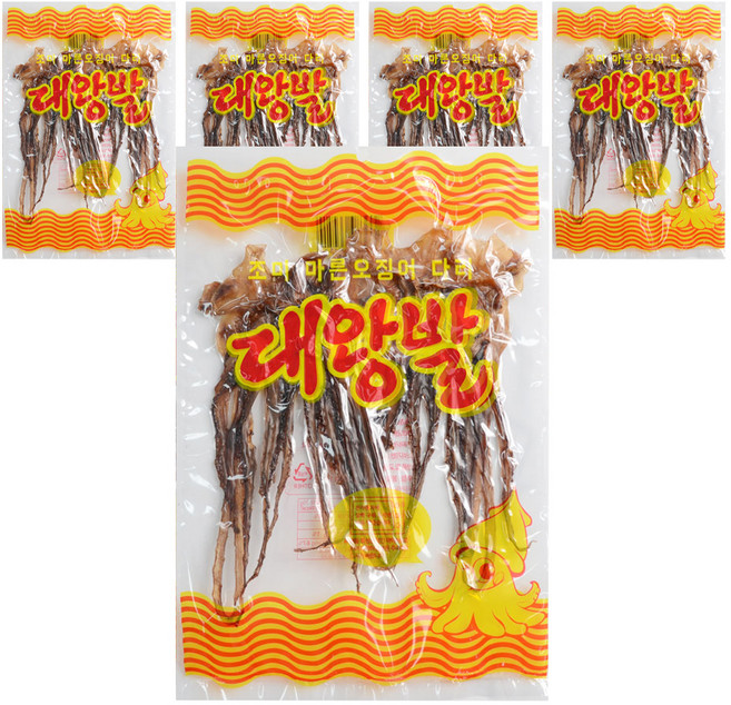 조미 마른오징어 다리 대왕발, 70g, 5개
