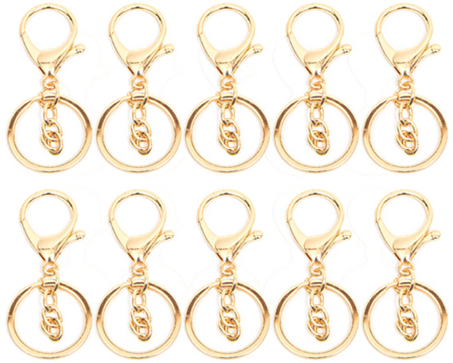 지오비즈 체인형 키링만들기, 골드, 10개