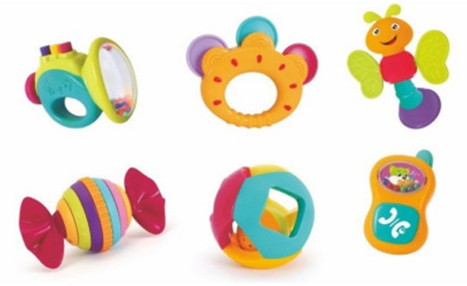 홀라 유아용 락킹 래틀 세트, 혼합색상