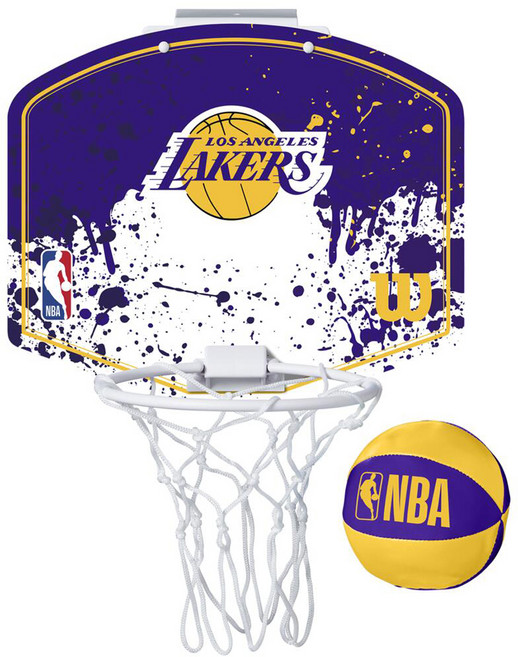 Wilson NBA 迷你籃球架 + 籃球套組 WTBA1302LAL, 紫色