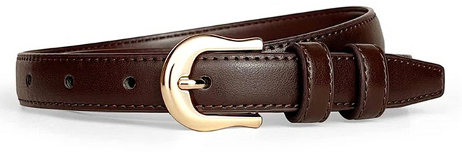 딥톡 여성용 클래식 라운드 골드 버클 벨트 DT0136