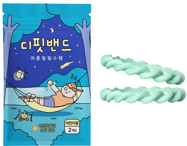 디핏밴드 국내제조 어린이용 썸머밴드 M 사이즈 2P, 민트, 1개