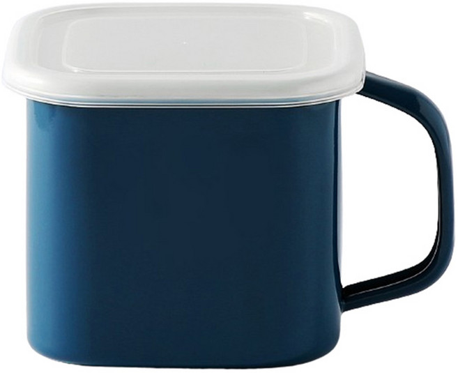 모다키친 인덕션 사각 핸들 법랑냄비 1.45L, 14cm, 네이비, 1개