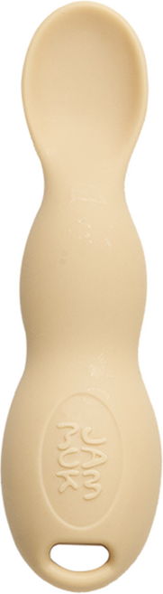 잼먹 국내 제조 땅콩스푼 자기주도 이유식 아기스푼, 베이지, 1개