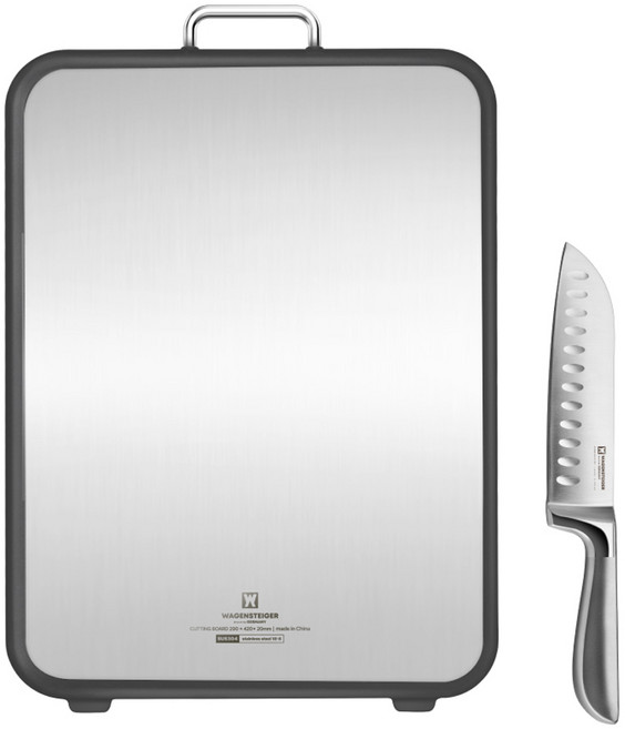 바겐슈타이거 슈미트 칼 + 스텐 양면도마 세트, 1개, 산도쿠칼 + 양면도마