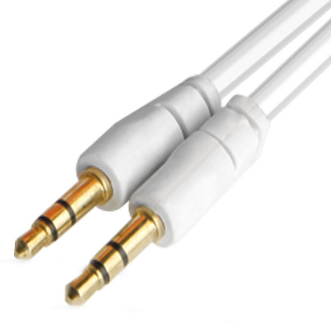 칼론 스테레오 패브릭 AUX 케이블, APC-A04, 화이트, 1개