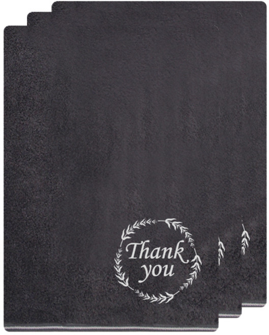 송월타월 타올 땡큐 세면타올 190g, 진회색, 3개