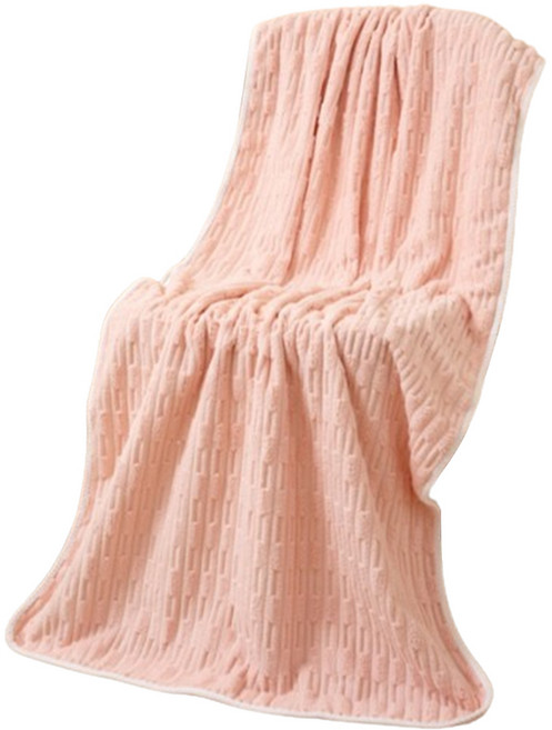 원이네 포근한 바스타월 극세사, 핑크, 1개