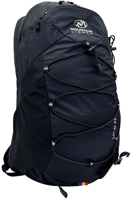 LIBERO 로보 등산용 배낭 25L 방수커버 포함, 블랙