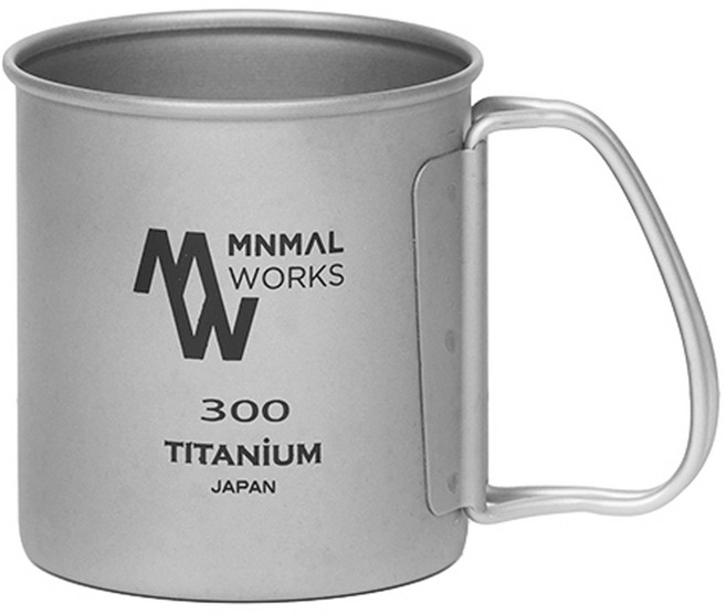 미니멀웍스 티타늄 싱글 머그컵 300ml, 실버, 1개