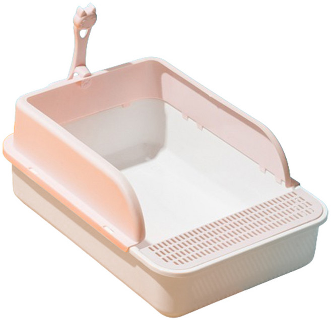 파스텔펫 고양이 와이드 모래삽 화장실, 핑크, 1개