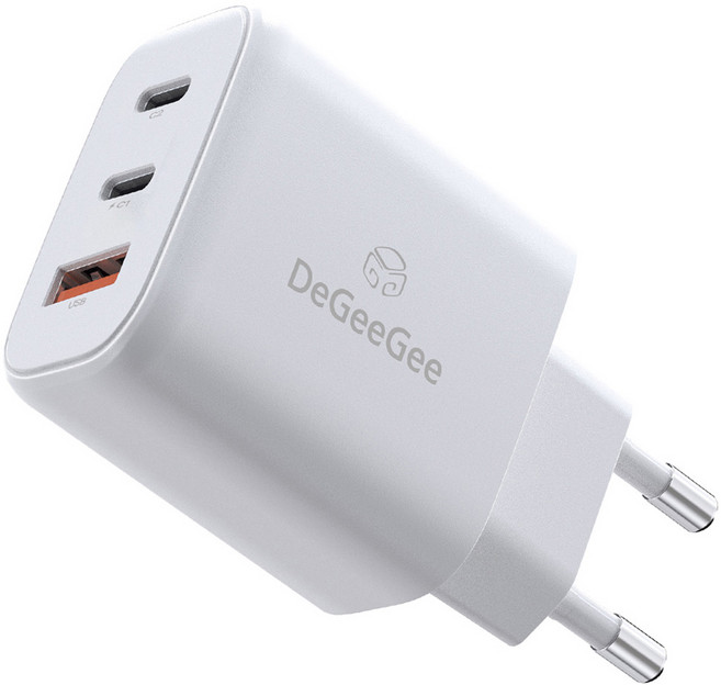 디지지 GaN 65W 3포트 PD PPS C타입 QC3.0 초고속 멀티 충전기, 화이트, 1개