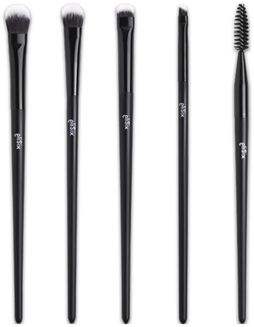 엘리식스 아이 메이크업 브러쉬 5종 세트, 블랙, 1개 - 쿠팡