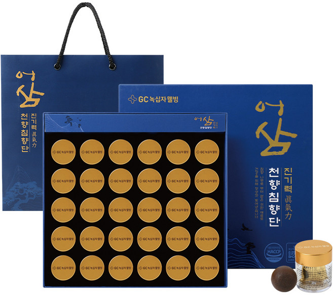 GC녹십자웰빙 어삼 진기력 천향침향단 30환 쇼핑백, 112.5g, 1개