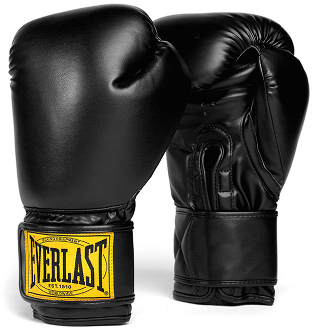 에버라스트 1910 클래식 복싱 글러브 양손착용 세트, 블랙, 1세트