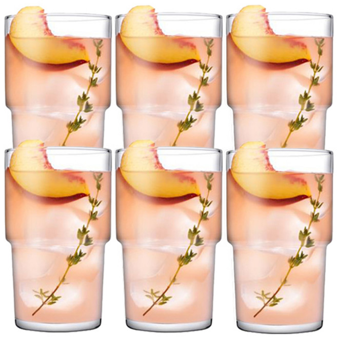 파사바체 스택 하이볼 글라스 투명 440ml, 6개