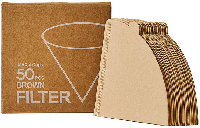빈플러스 V형 커피 필터 1~4인용, 50개입, 1개