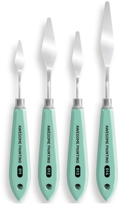 어썸페인팅 나이프 4종 세트 하드형 103, 1세트