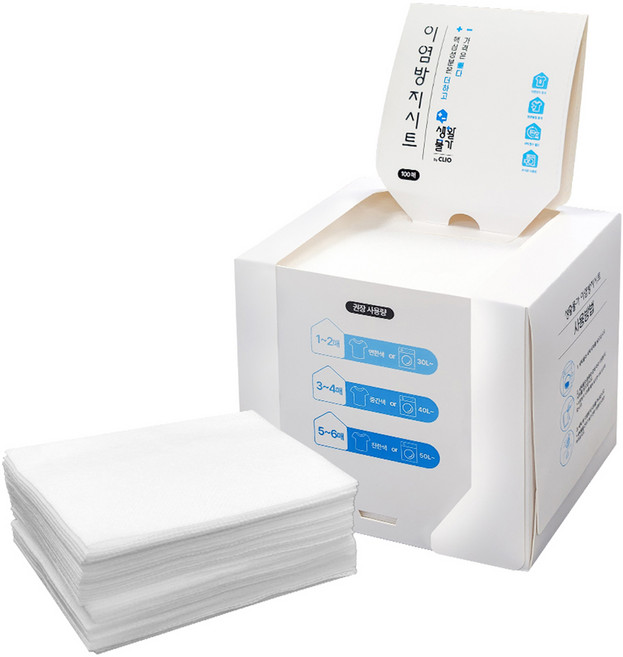 크리오 생활물가 이염방지 세탁시트 100매입, 100개입, 1개