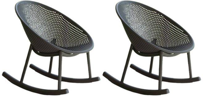 웰퍼니쳐 에그 스윙 흔들의자 방문설치, 그레이, 2개