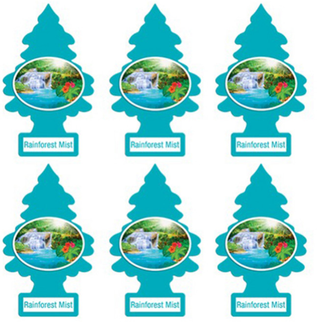 리틀트리 종이 방향제, 레인포레스트 미스트, 6개